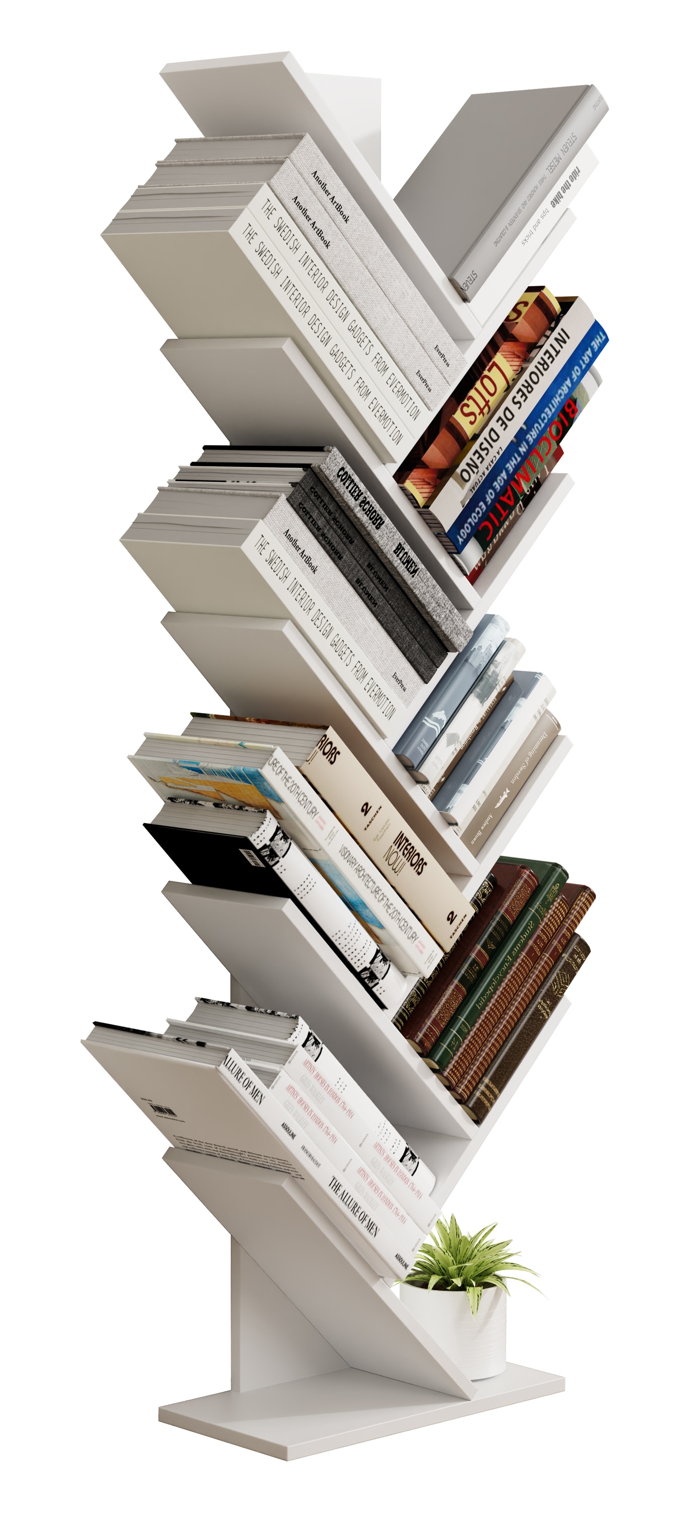 VCM Holz Aufbewahrung Stand Regal Bücherregal Deko Bücher Standregal Nulis XL