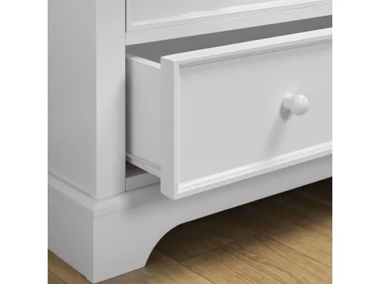 Commode 4 tiroirs bois massif blanc LILA
