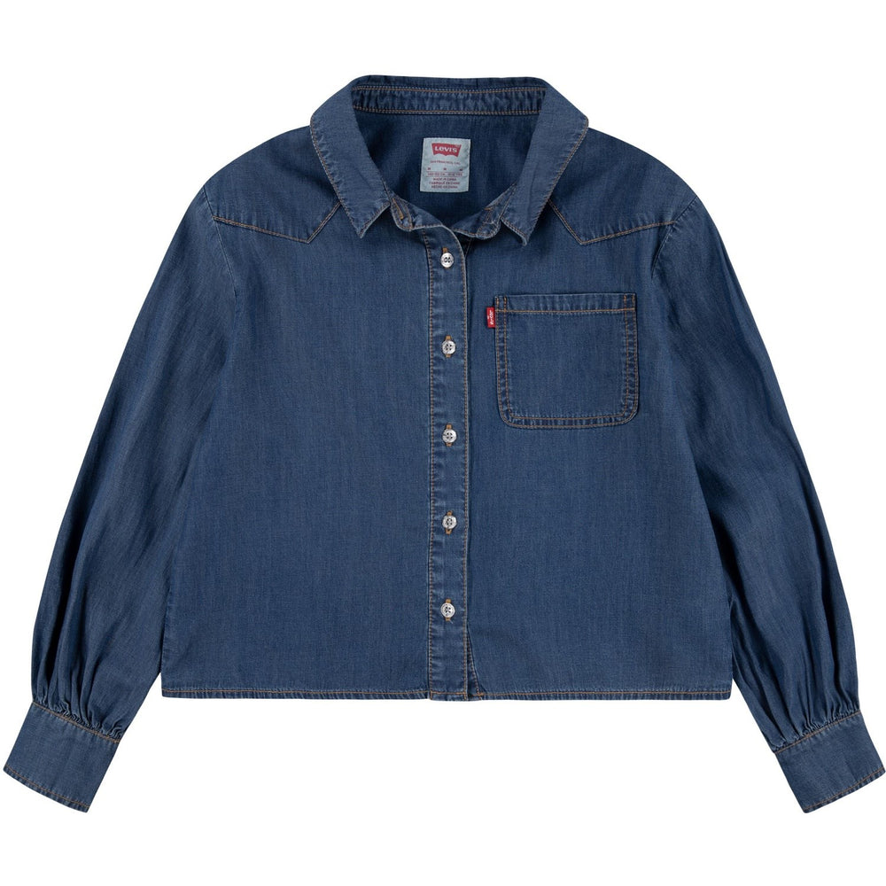 Køb Levi's BLUE Western Peasant Denim Skjorte