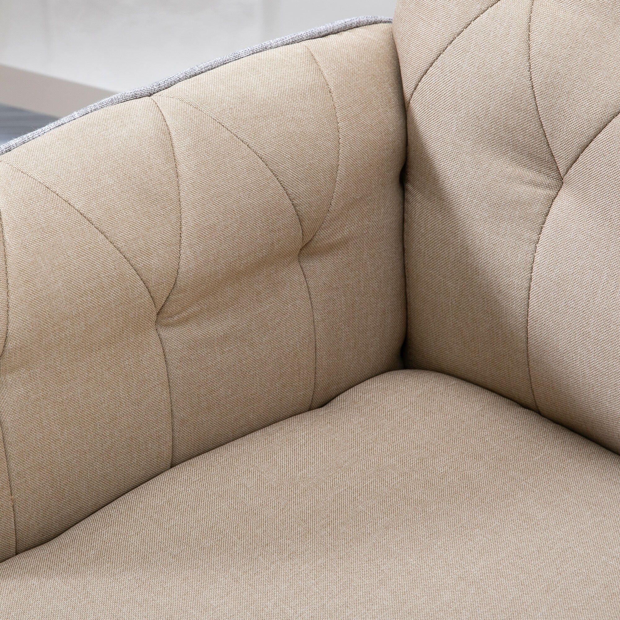 HOMCOM Bürostuhl mit Wippfunktion, aus Webstoff und Polyester, gemütlich 66 x 69 x 89,5-97Hcm (BxTxH)