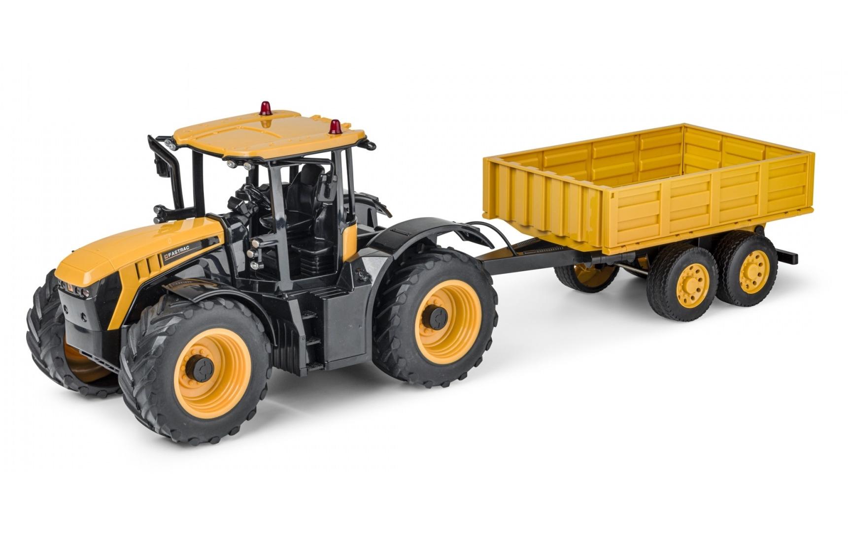 Traktor JCB Fastrac mit Anhänger RTR, 1:16Ferngesteuerter Traktor mit Licht und Sound