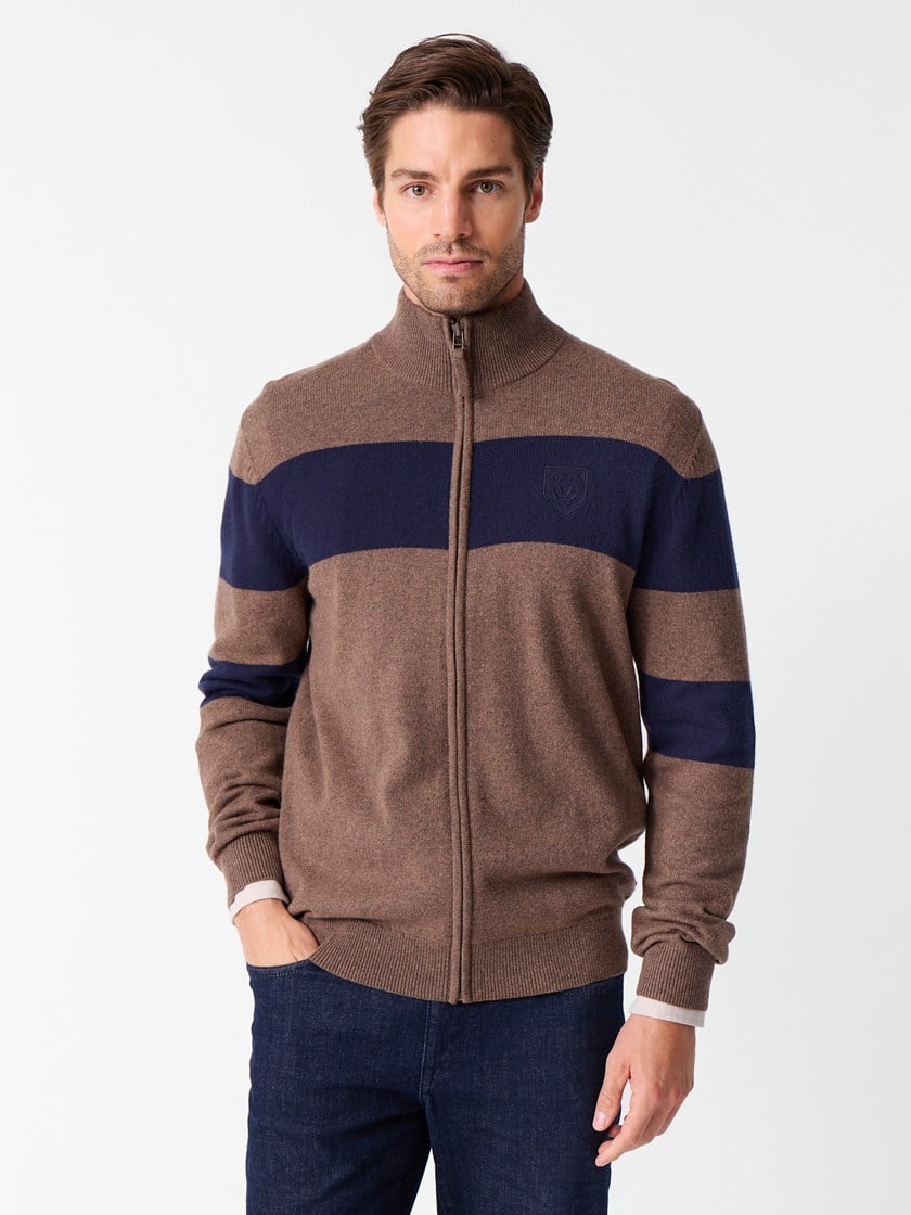 Lucien stripet cardigan Shitake