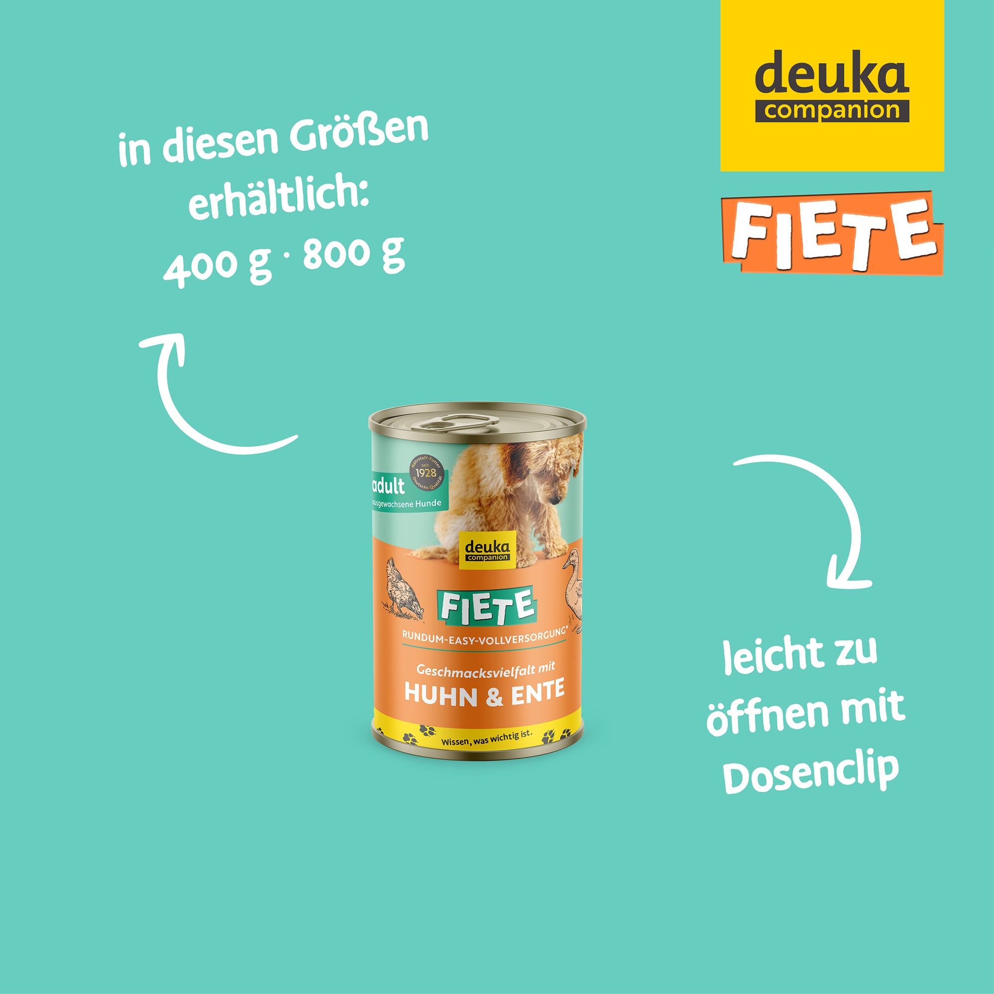 FIETE Geschmacksvielfalt mit Huhn & Ente - Nassfutter für Hunde