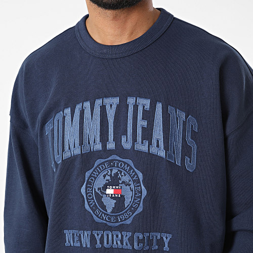 Sweat Crewneck Reverse Slub 3871 Bleu Marine