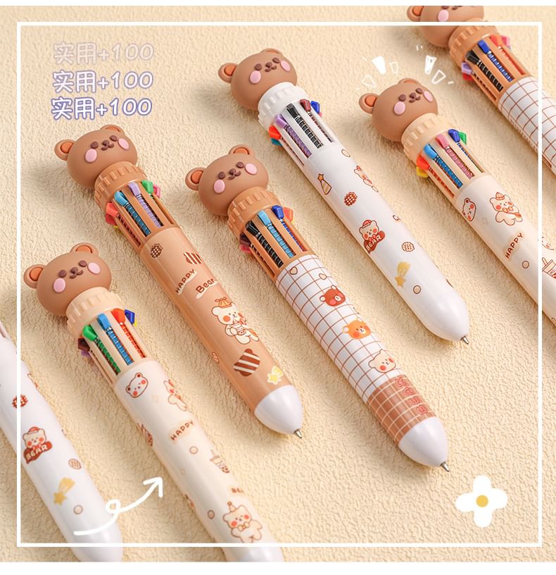 Miumi - Bear Multicolor Balpen (verschillende designs)