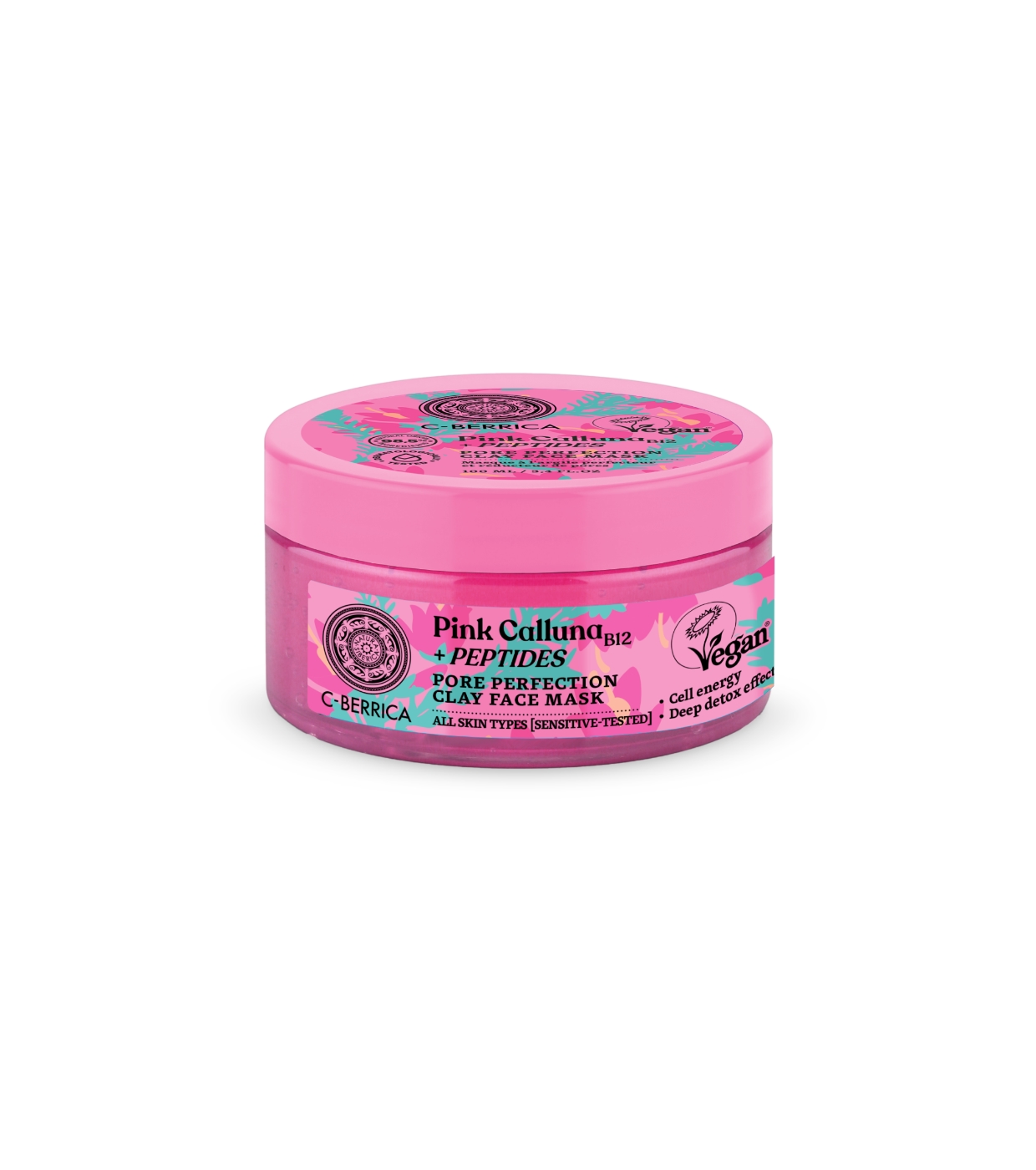 Natura Siberica - *Pink Calluna* - Máscara facial de argila para poros