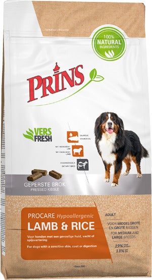 Prins hond ProCare Lam & Rijst hypoallergic 3 kg