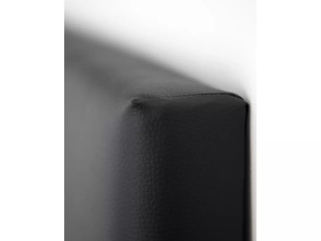 Tête de lit similicuir à capitonnée noir 180x80cm - NIEMI - DECOWOOD