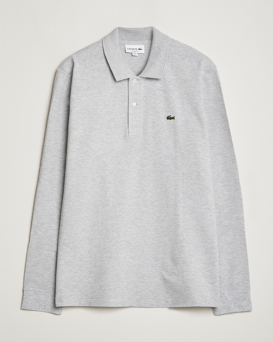 Lacoste Original Long Sleeve Polo Piké Silver Chine