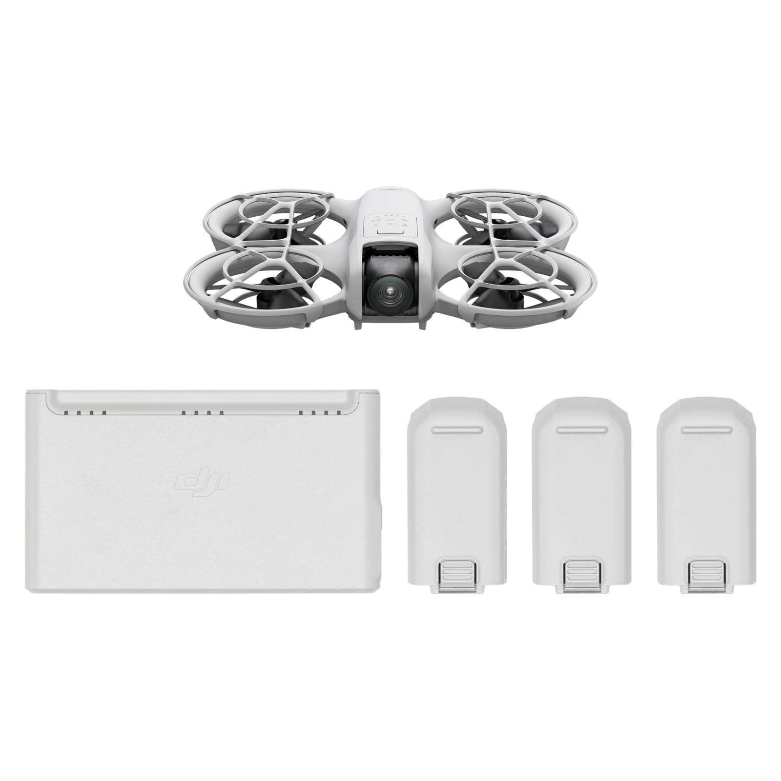 Bundle Trois Batteries DJI Neo, Mini Drone avec Caméra 4K UHD pour Adultes, Drone Suiveur qui Vole Seul de 135 g, Décollage du Creux de la Main, Suivi