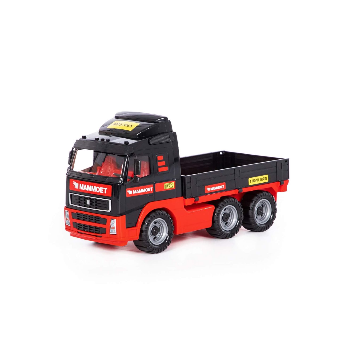 Polesie Spielzeug-LKW 95343, Ladefläche, Kunststoff, Pritschenwagen, ab 1 Jahr rot