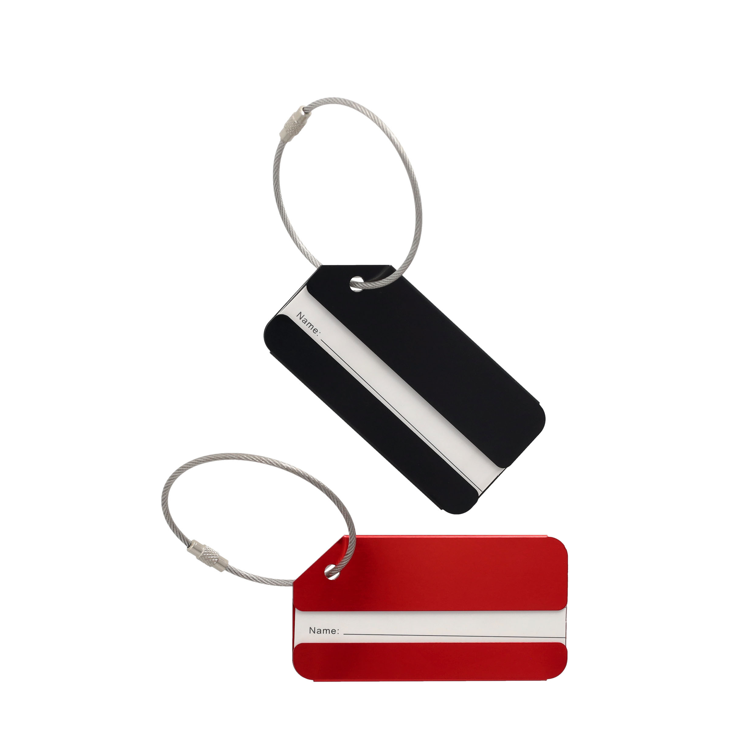 (8er Set) Aluminium Kofferanhänger Gepäck Etiketten Luggage Tag mit Adressschild - Bunt