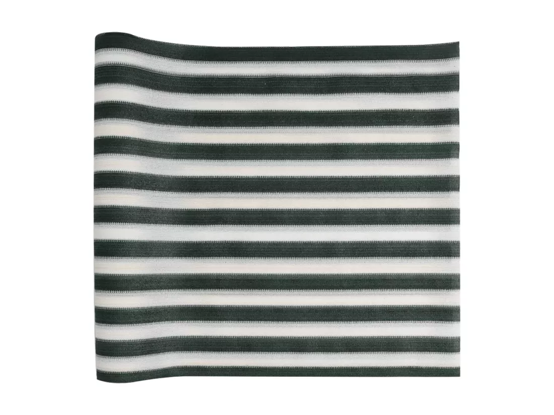 Filet brise-vue vert et blanc 1,5x10 m PEHD 75 g/m²