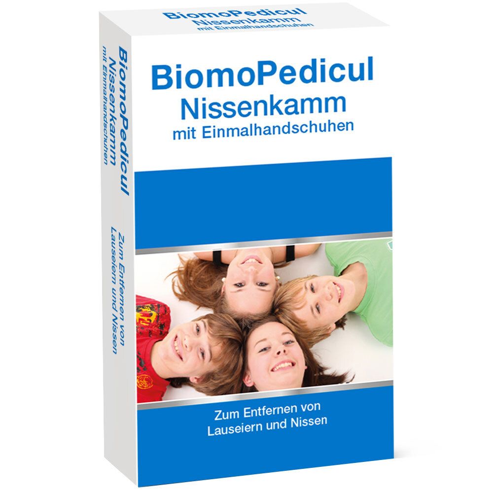 BiomoPedicul® Nissenkamm mit Einmalhandschuhen