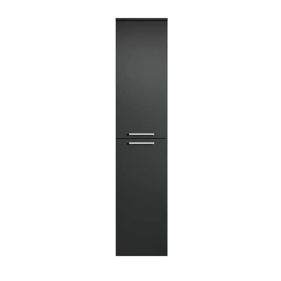 Badplaats Badkamerkast Venus 30 x 30 x 160 cm - Zwart - Hangende Kolomkast met