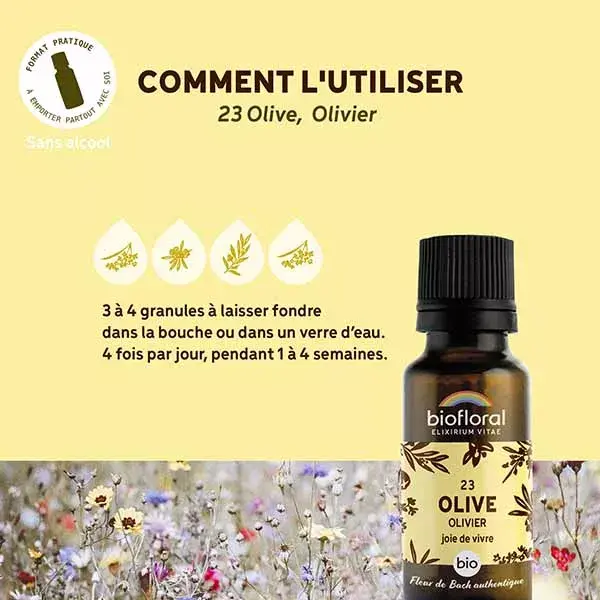 Biofloral 23 Azeite de Oliva Orgânico em Grânulos Florais de Bach 19,5g