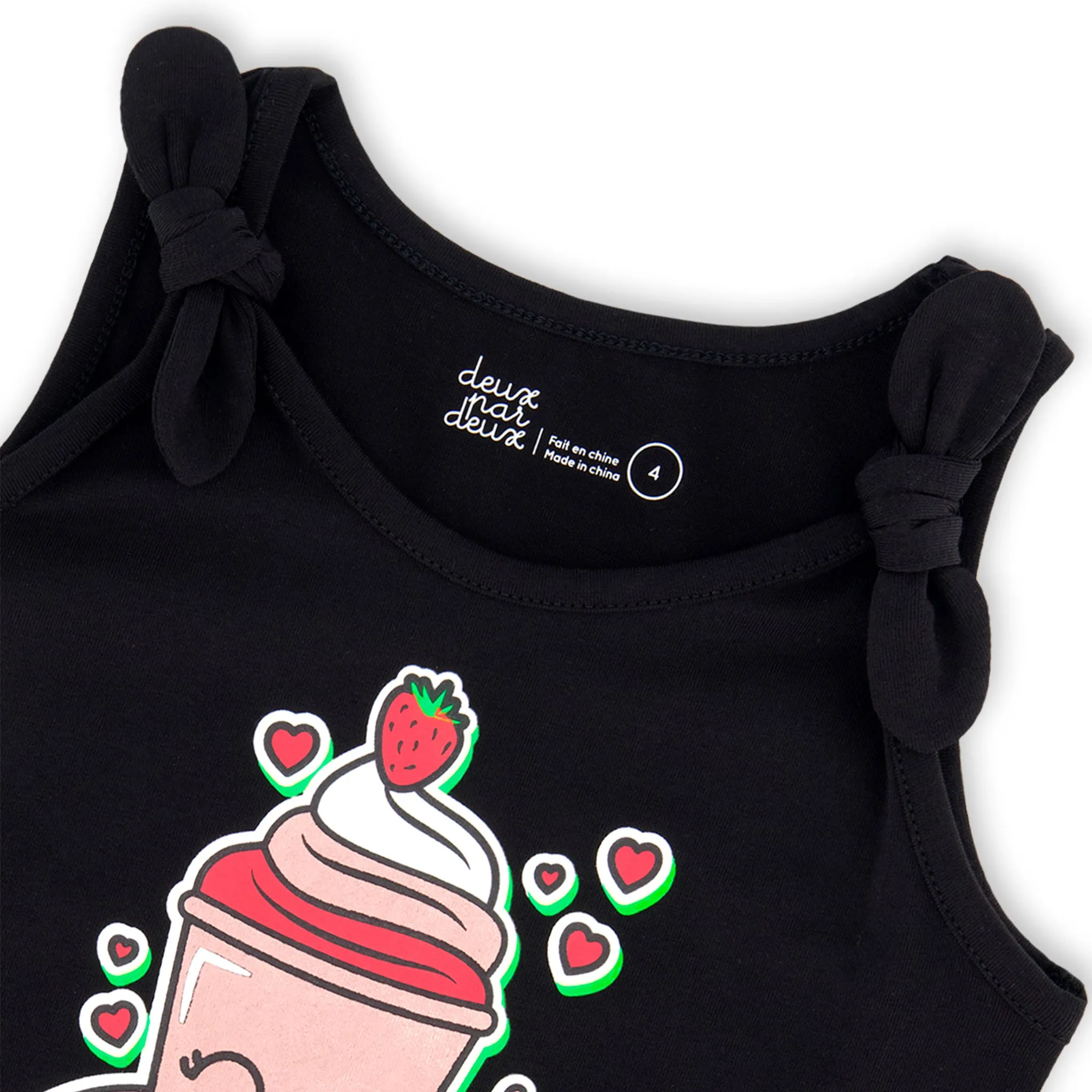 Deux par Deux Camisole Fraise 3-6ans