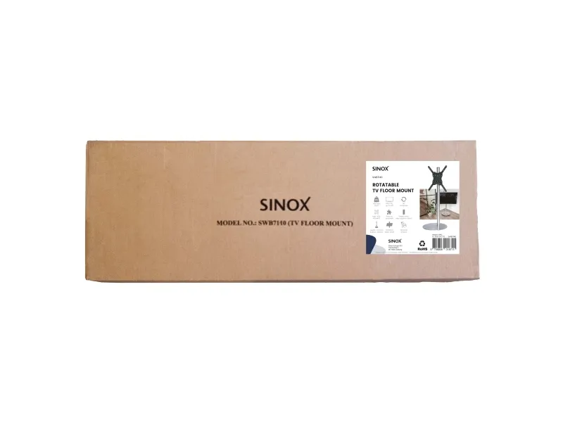 Sinox StandView - Stativ - for LCD display - aluminium, børstet stål - sølv - skærmstørrelse: 26