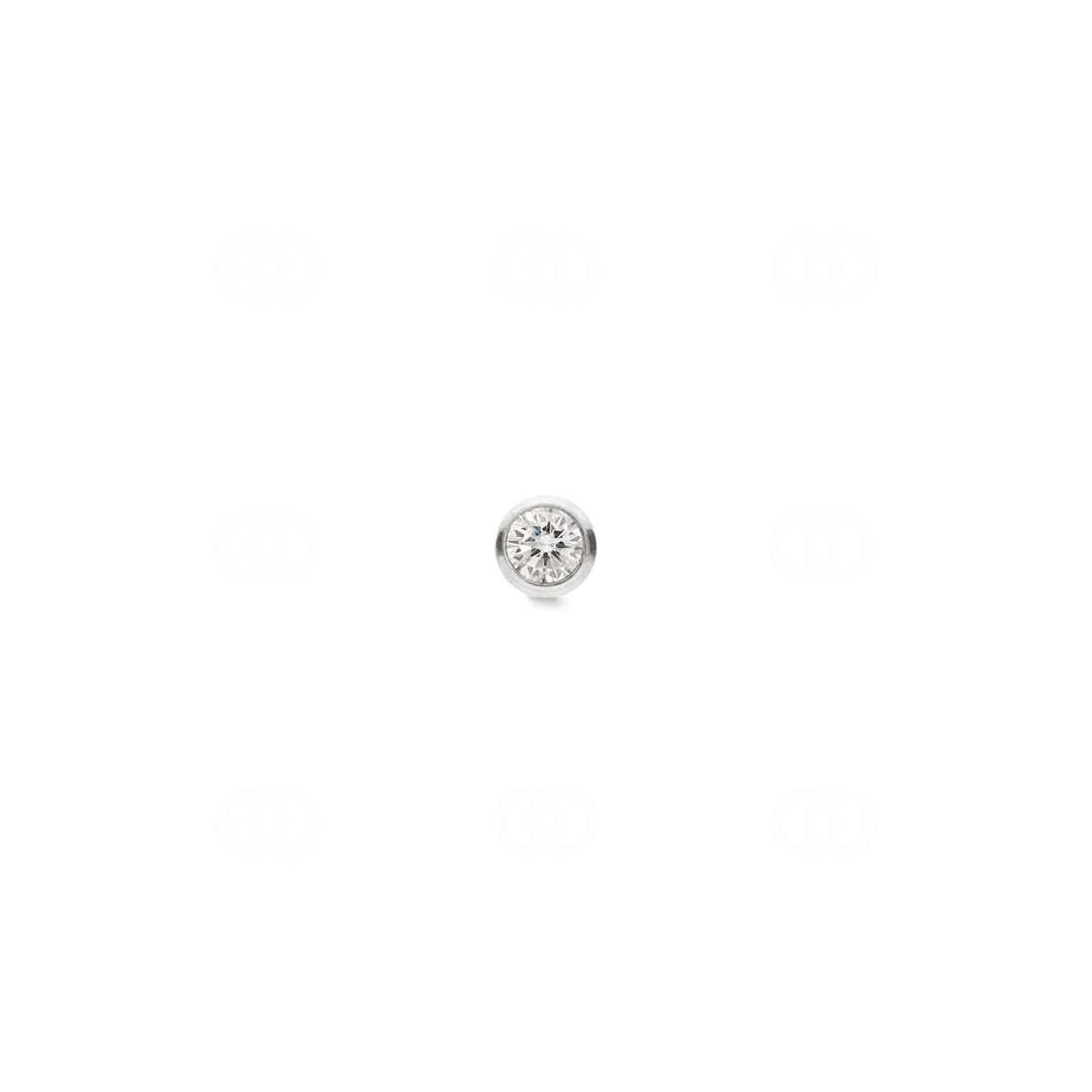 Nasenstecker Spirale 750/18 K Weissgold mit Zirkonia