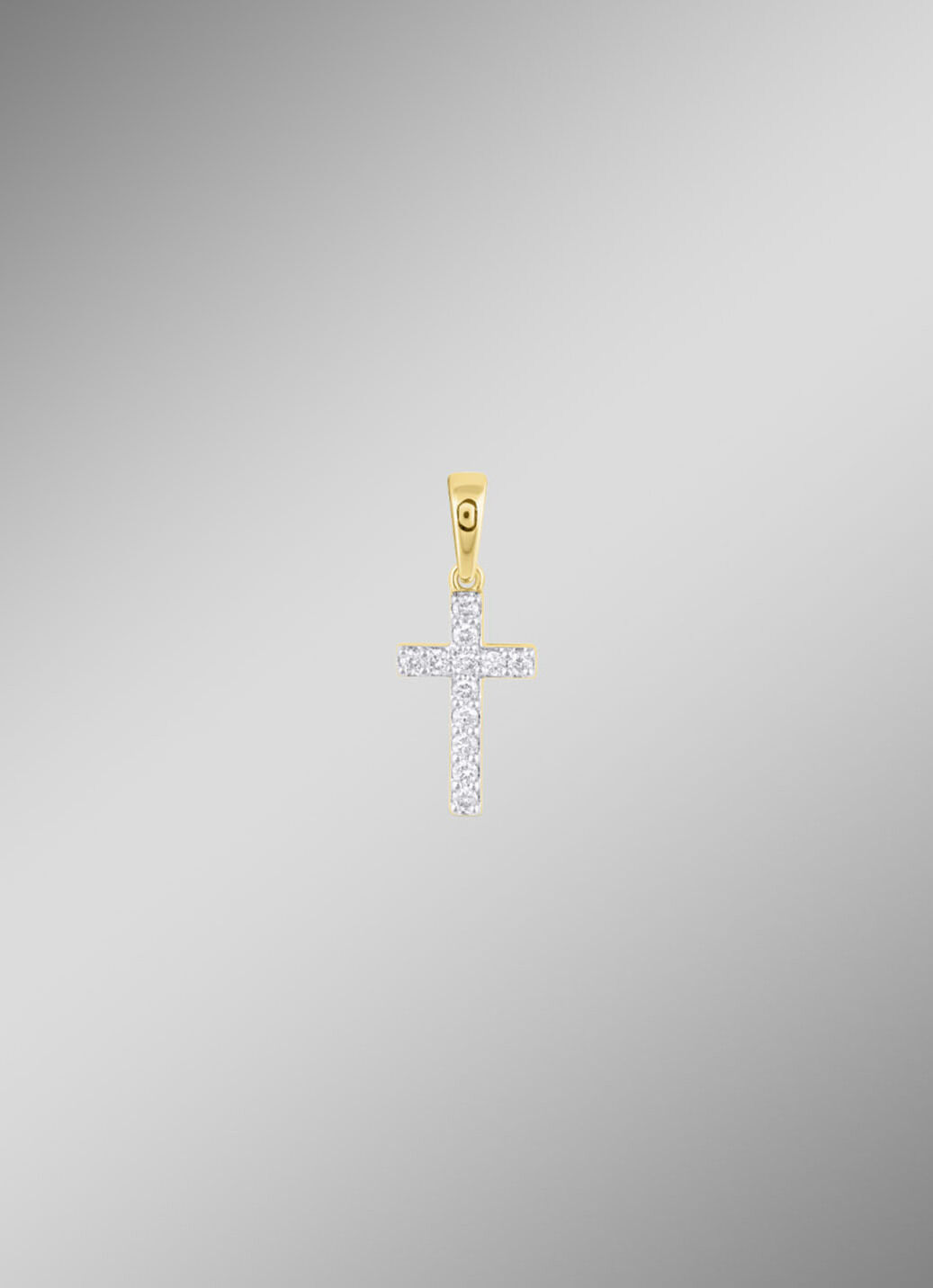 Kreuz-Anhänger mit 12 Diamanten