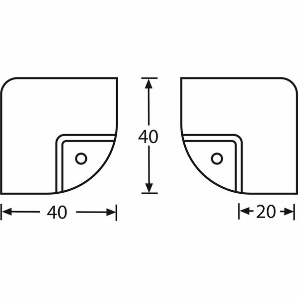 Adam Hall 4058 Case Corner chrome