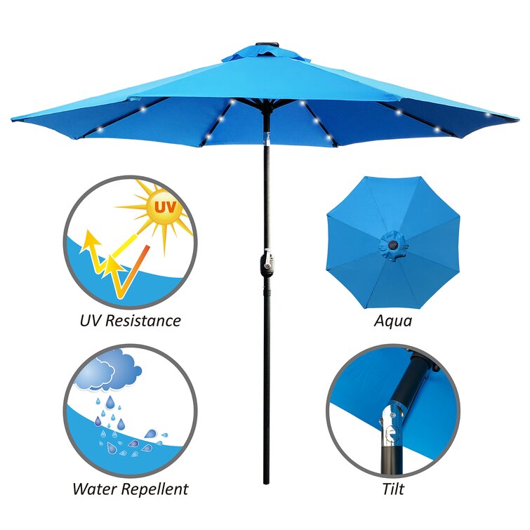 Yolanda 108'' Lighted Market Umbrella