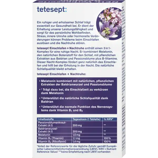 Einschlafen + Nachtruhe Depot Tabletten