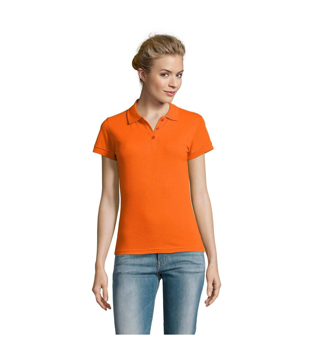 SOLS - Polo manches courtes PERFECT - Femme (Orange) - UTPC282