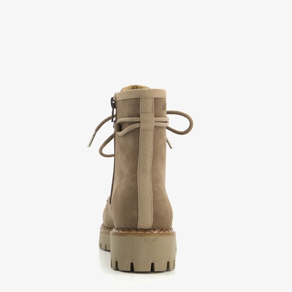 s. Oliver dames veterboots taupe