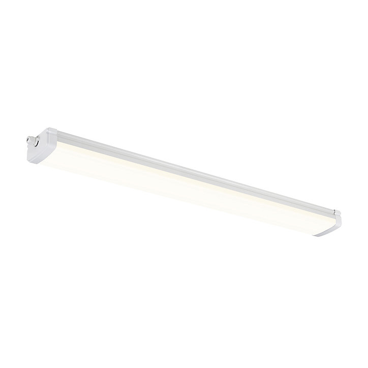 Réglette lumineuse Gallius LED intégrée blanc neutre IP65 4200lm 37W L.120xl.12xH.6cm blanc GoodHome