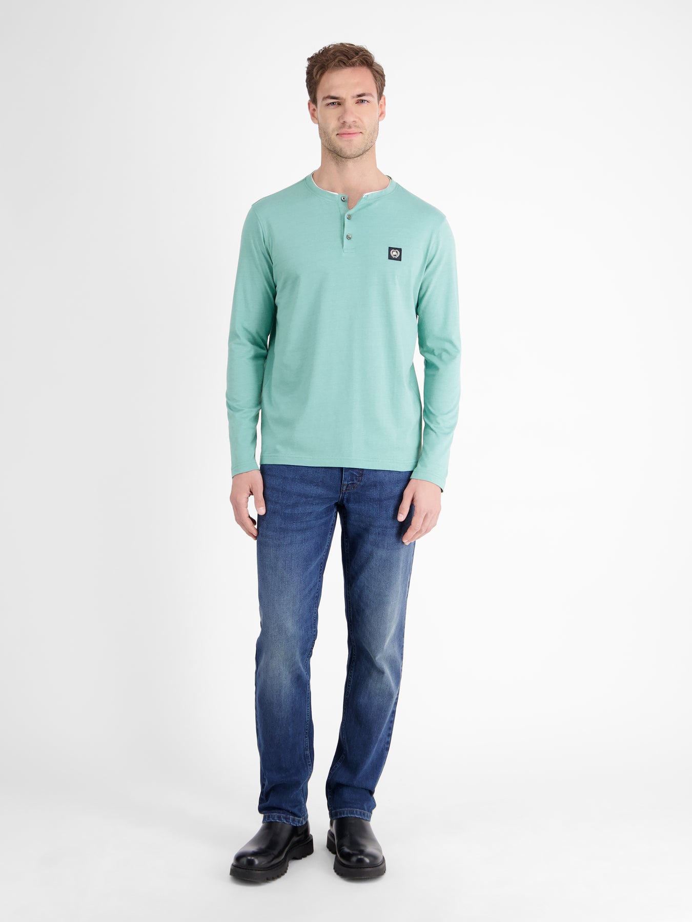 Serafino-Langarmshirt für Herren