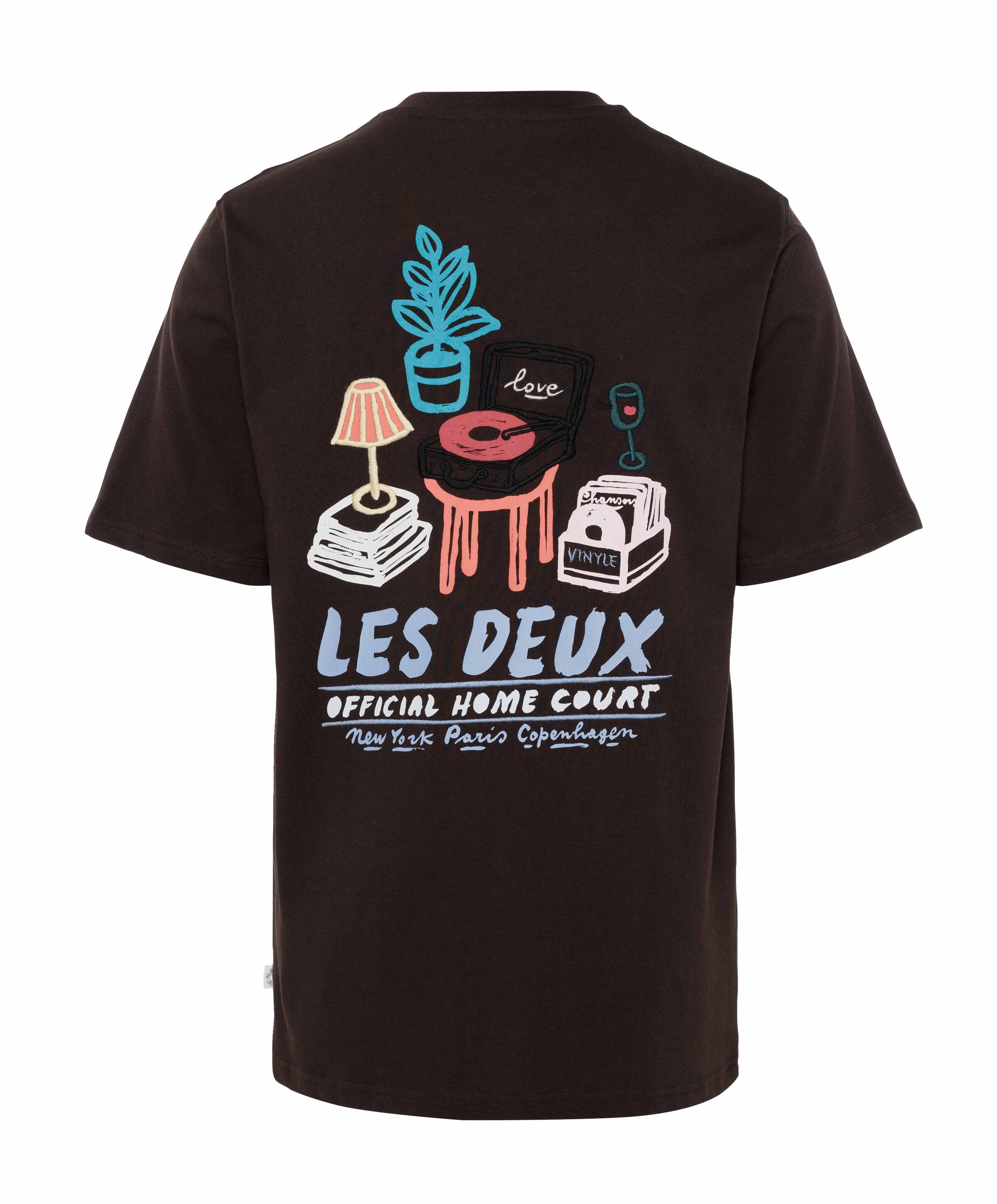 Les Deux Heren T-shirt bruin
