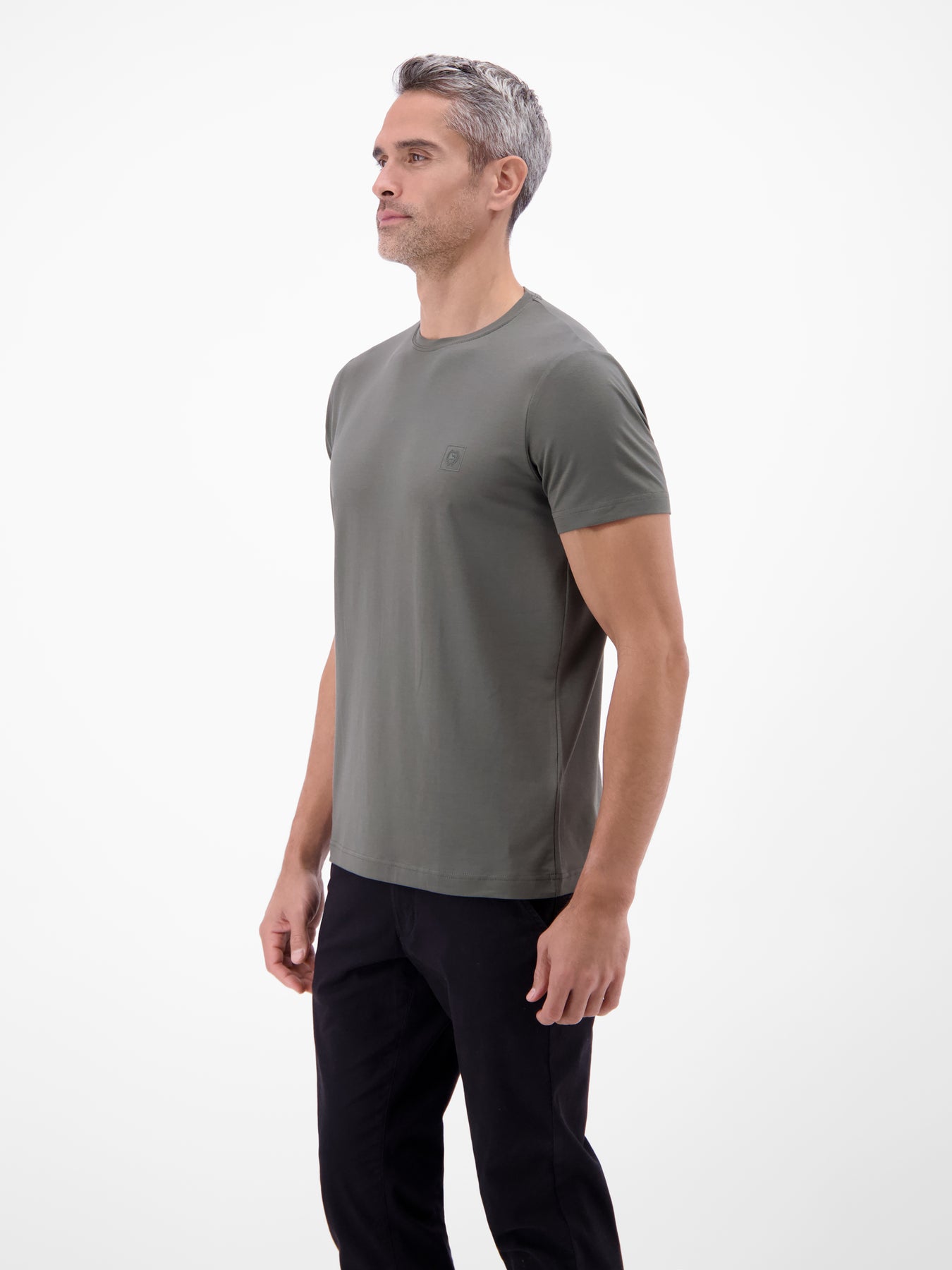 Basic T-Shirt mit LERROS Logo-Print