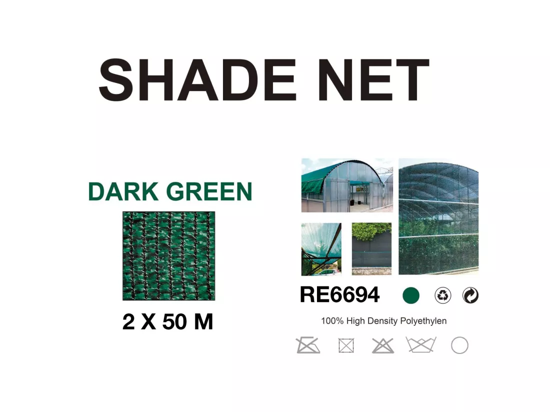 Feuille d'ombrage Brise-vent vert 2x50 mt pour l'extérieur Ombrage 90%
