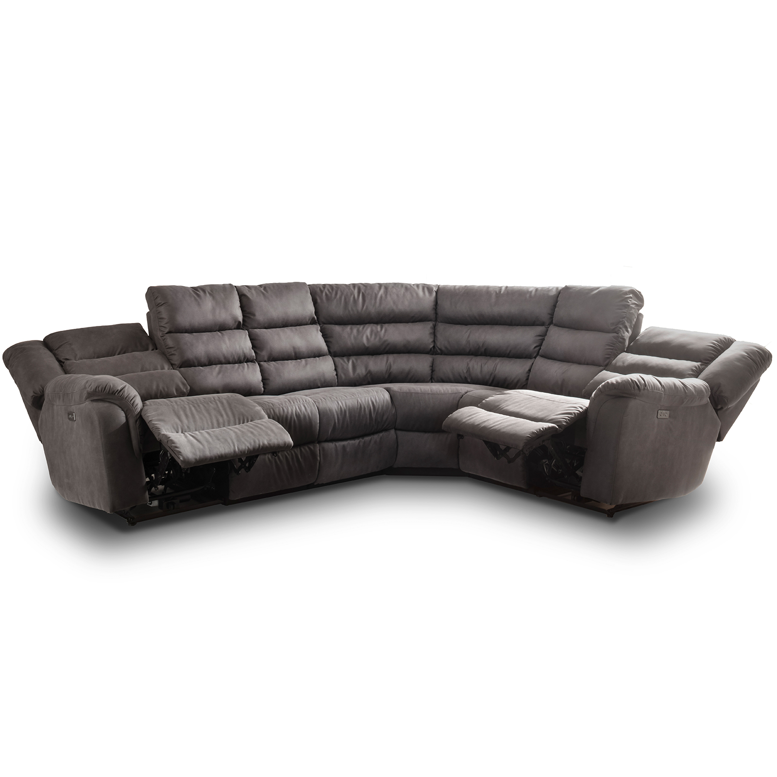 Ecksofa - anthrazit - Relaxfunktion - 297 cm