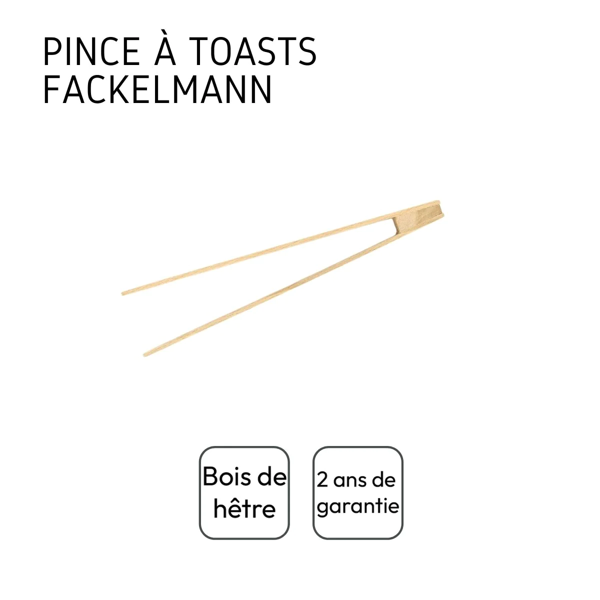 Pince de cuisine en bois 25 cm Wood Edition Fackelmann