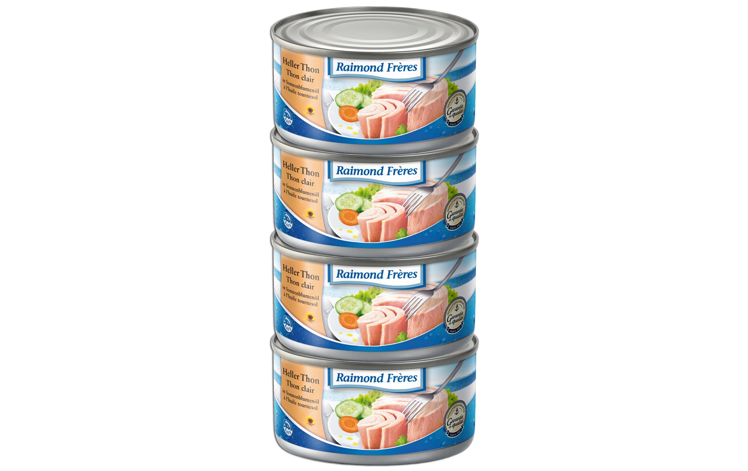Heller Thon Sonnenblumenöl 4 x 200 gThunfisch in der Konservendose