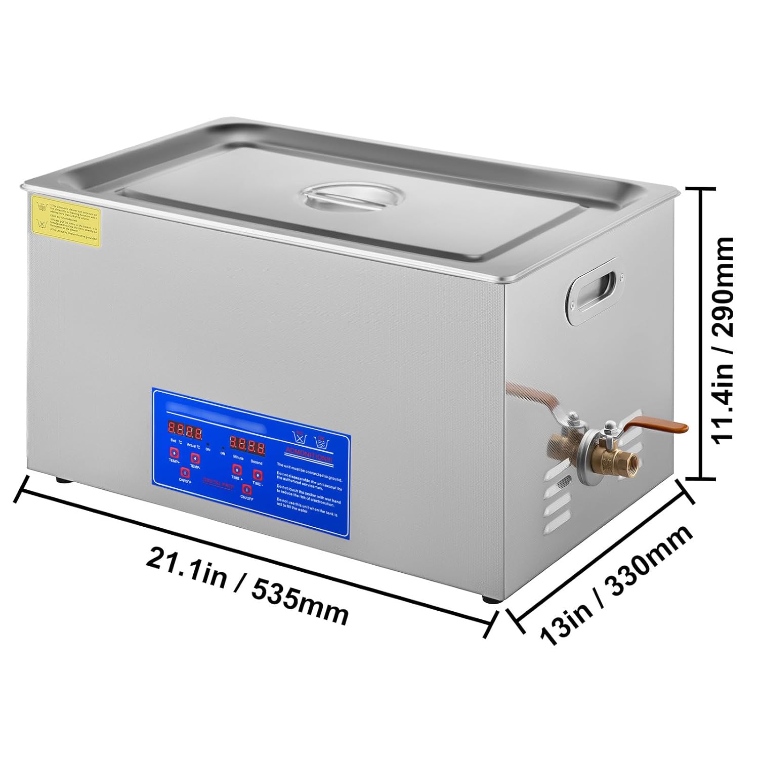 VEVOR JPS-80A Ultraschallreiniger 22L Reiniger Ultraschall Ultrasonic Cleaner Ultraschallreinigungsgerät Edelstahl mit Digitaler Anzeige für Schmuck Brillen und Zähne