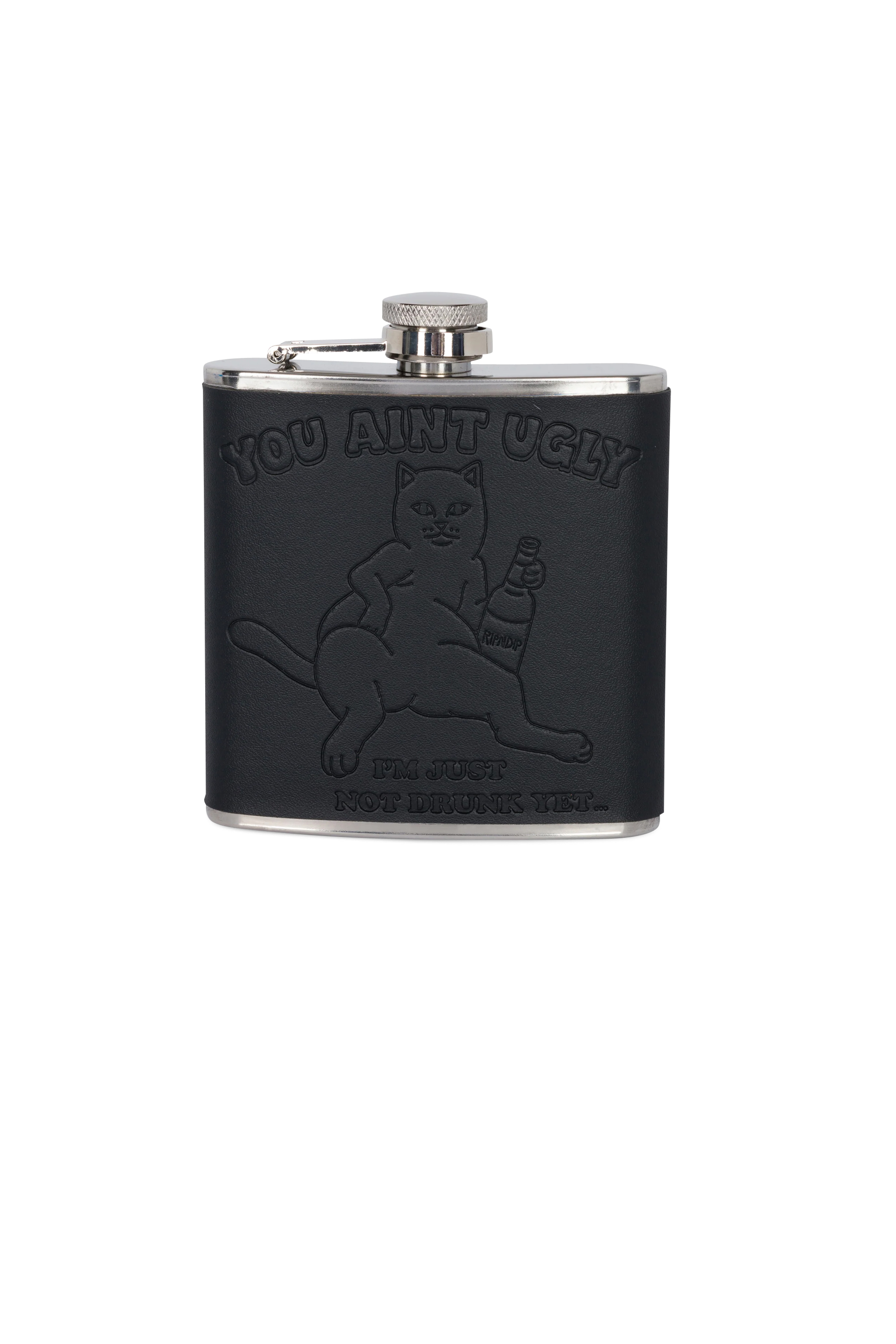 RIPNDIP Flask You Aint Ugly Flask Noir