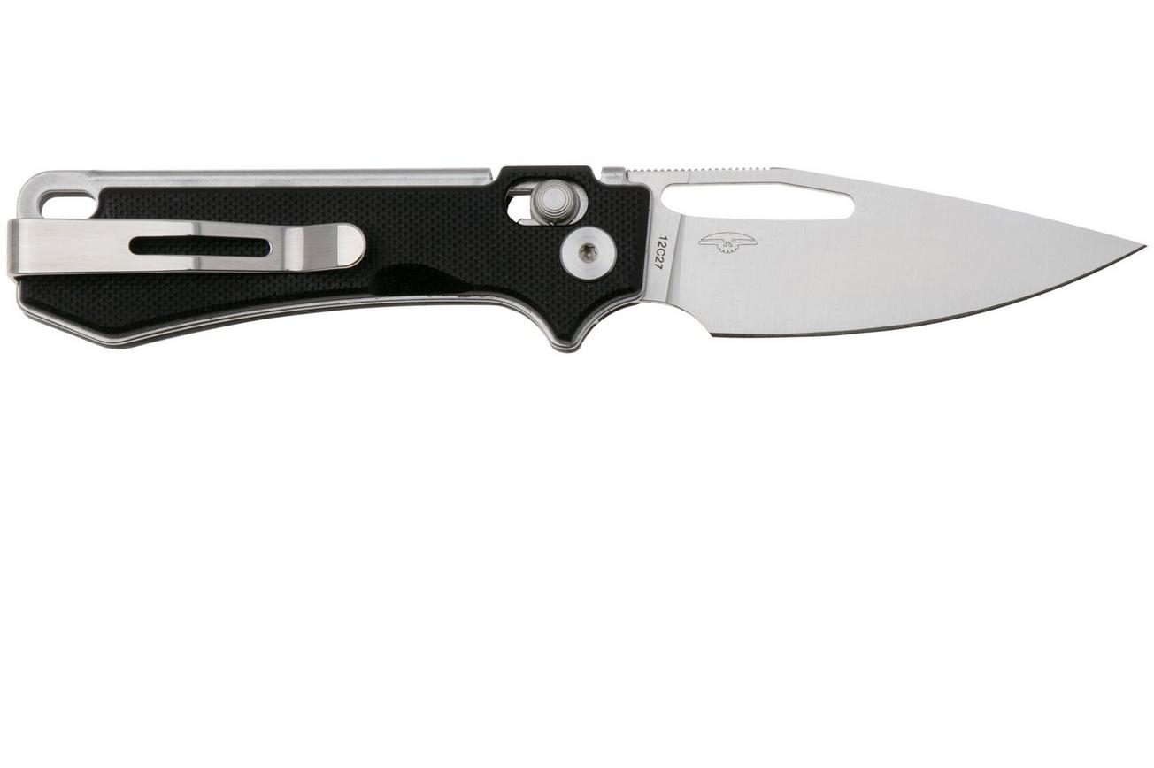 Real Steel Vis 8051BS Satin 12C27, Black G10, zakmes, Jakub Wieczorkiewicz design