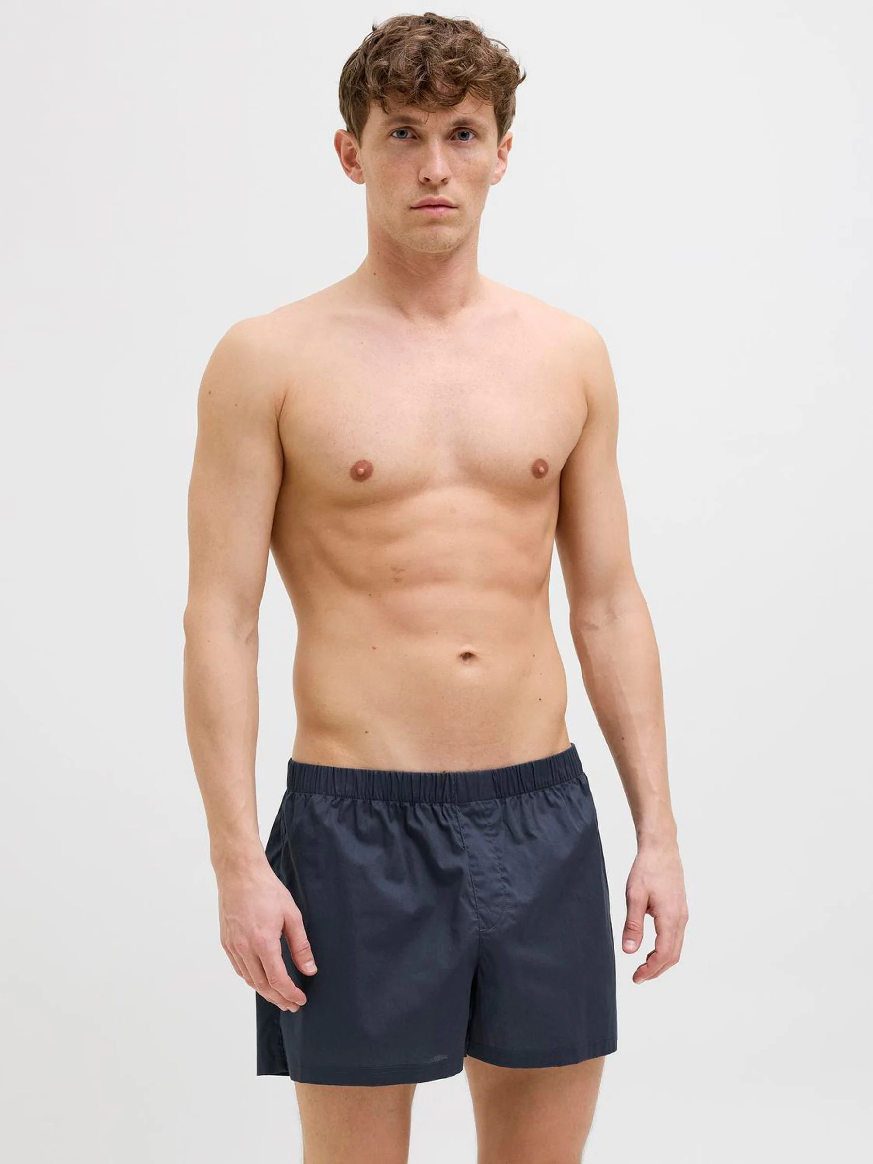 Lichtblauw - JACK & JONES 100% Cotton Boxers 3 Pack