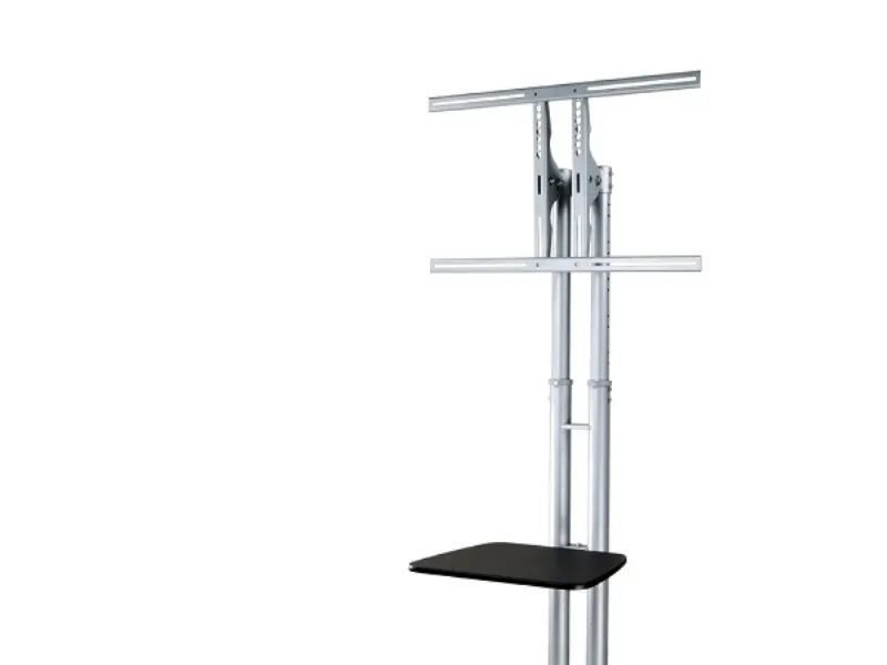 Neomounts PLASMA-M1800E - Vogn med hjul - for fladt panel/AV-udstyr - sølv - skærmstørrelse: 27
