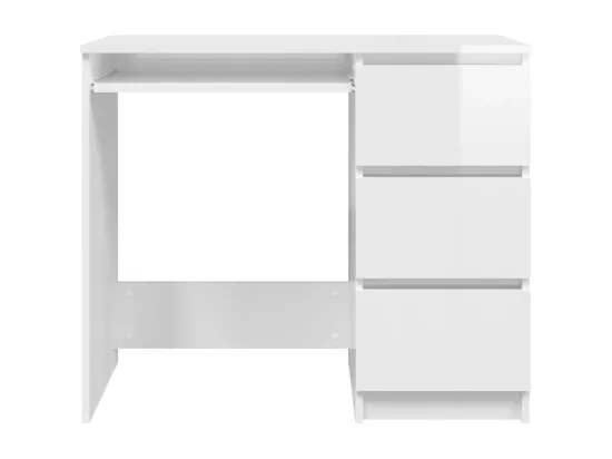 Bureau Blanc brillant 90x45x76 cm Bois d’ingénierie
