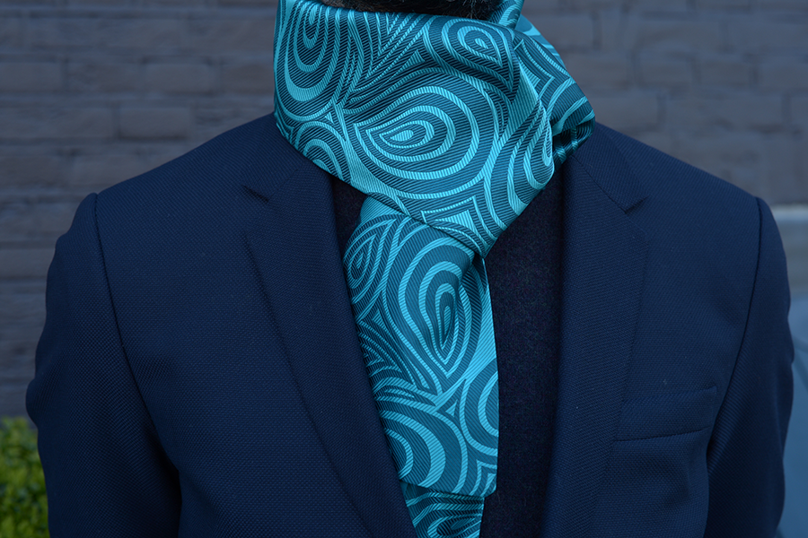 Shawl Sgt Pepper paisley grey - black