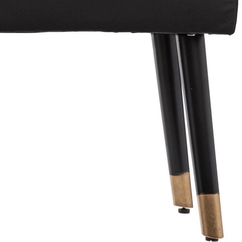 BANC VELOURS SALOME NOIR D.100X35CM