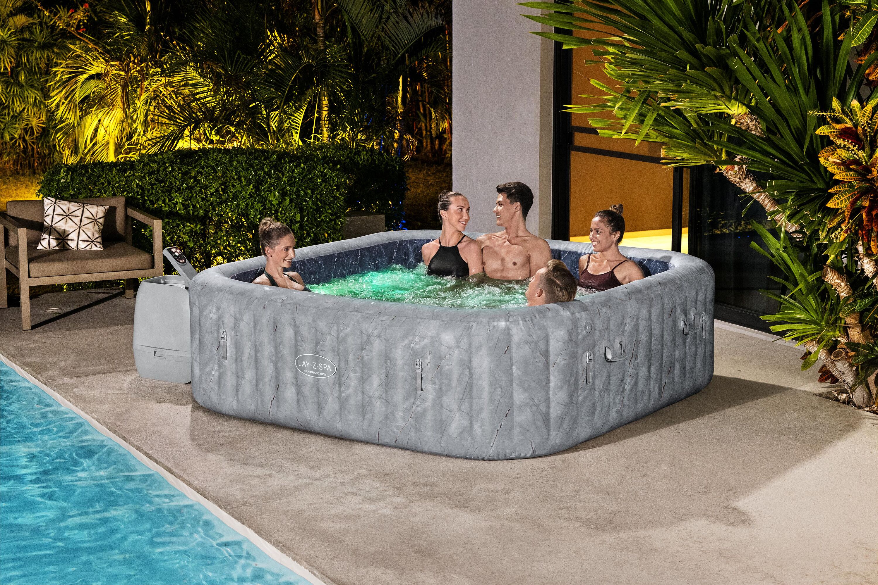 Bestway Whirlpool Lay-Z-Spa SAN FRANCISCO HydroJet 7 Personen
