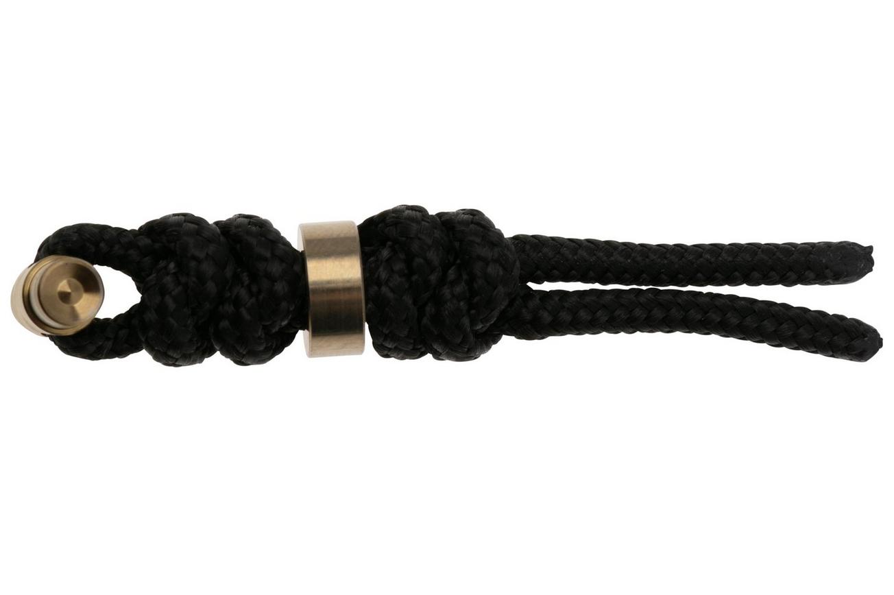 Chris Reeve Large Sebenza/Umnumzaan Lanyard with bead black/gold COM-7084