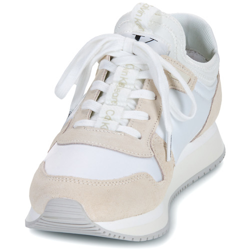 Calvin Klein Jeans - RUNNER SOCK LACEUP NY-LTH W - Blanc