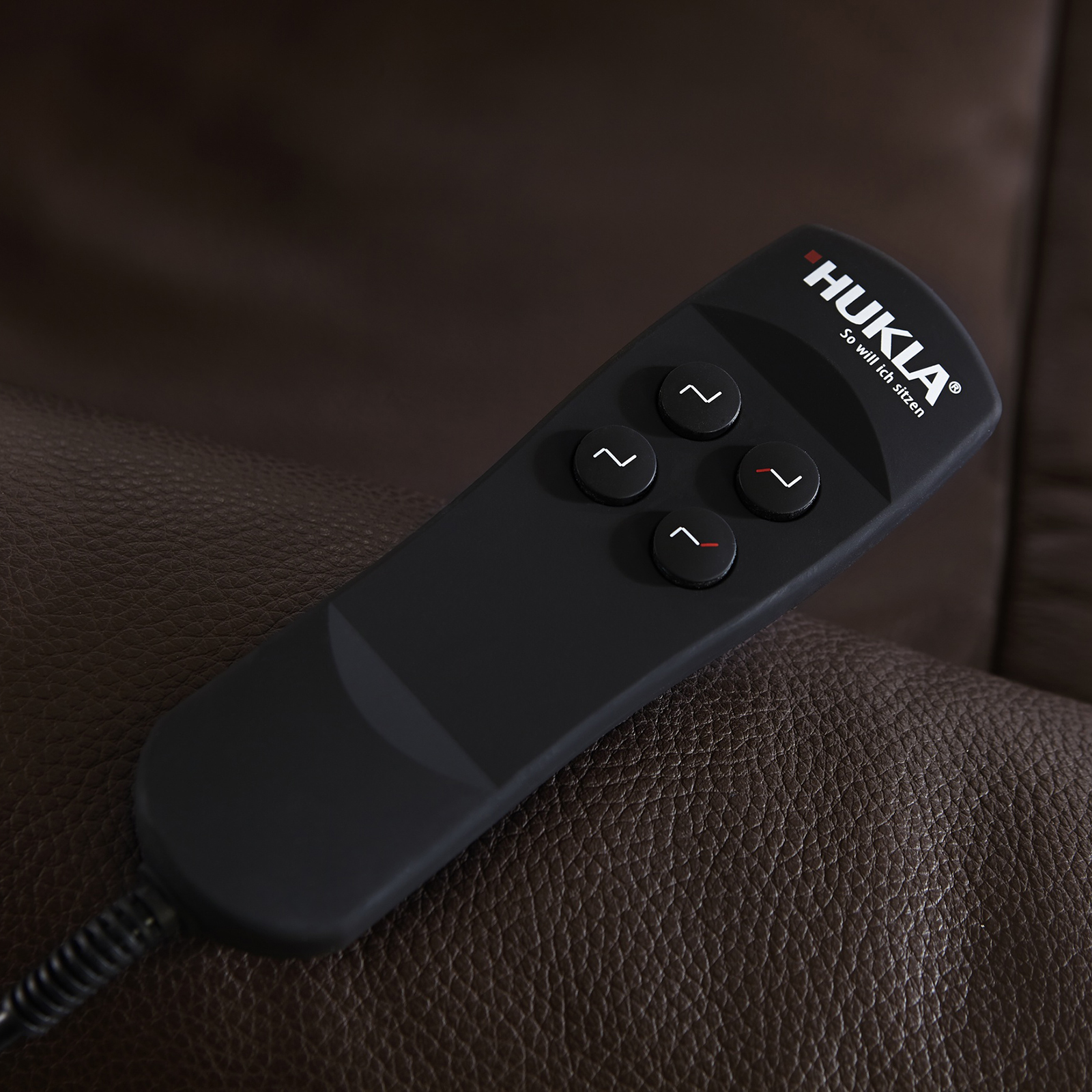TV-Ledersessel - dunkelbraun - Funktionen mit Motor