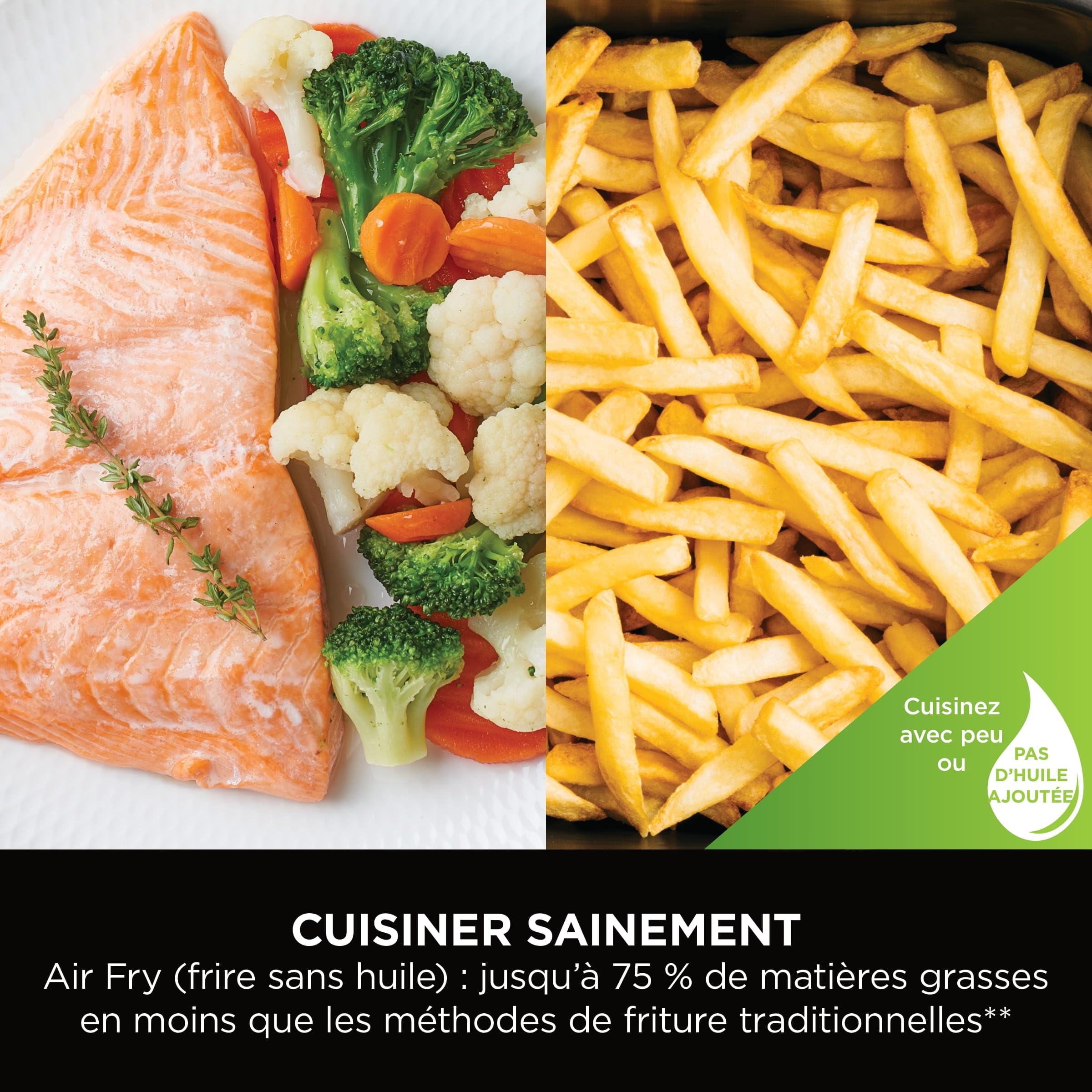Ninja Speedi 10-en-1 Cuiseur rapide, Air Fryer, Friteuse à air et Multicuiseur, 5.7L, Repas pour 4 en 15 minutes, Vapeur, Gril, Cuire au four, Rôtir,